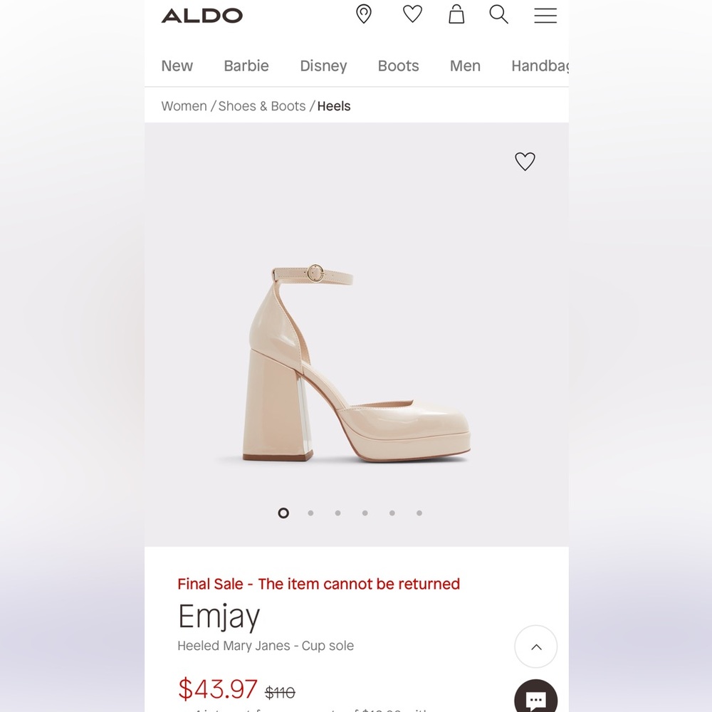 NIB Aldo Mary Jane Platform Heels Size 8